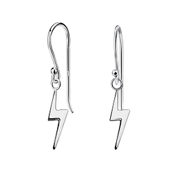 Wholesale Sterling Silver Lightning Bolt Earrings - JD23244