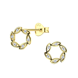 Wholesale Sterling Silver Wreath Ear Studs - JD22050