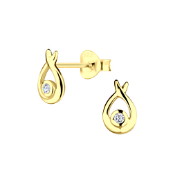 Wholesale Sterling Silver Tear Drop Ear Studs - JD22927