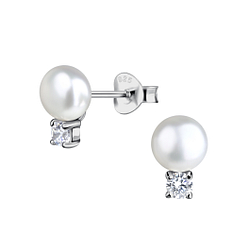 Wholesale Sterling Silver Double Round Ear Studs - JD22203