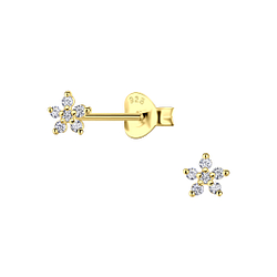 Wholesale Sterling Silver Flower Ear Studs  - JD23361