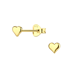 Wholesale Sterling Silver Heart Ear Studs - JD23363