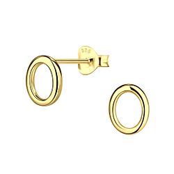 Wholesale Sterling Silver Oval Ear Studs - JD21910