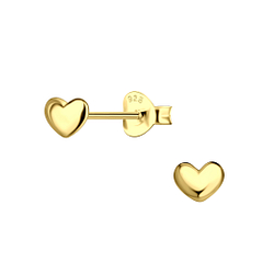 Wholesale Sterling Silver Heart Ear Studs - JD21197
