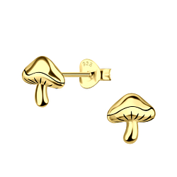 Wholesale Sterling Silver Mushroom Ear Studs - JD21974