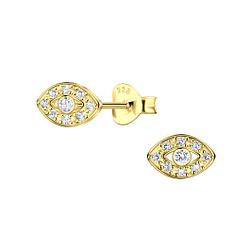 Wholesale Sterling Silver Evil Eye Ear Studs - JD22930