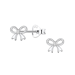 Wholesale Sterling Silver Bow Ear Studs  - JD22398