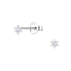 Wholesale Sterling Silver Star Ear Studs - JD22667