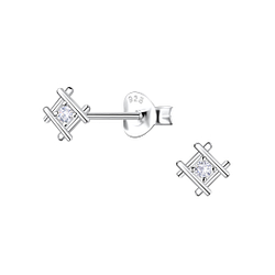 Wholesale Sterling Silver Geometric Ear Studs - JD22679