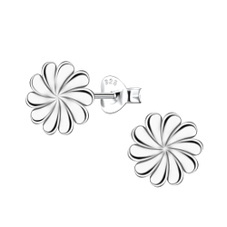 Wholesale Sterling Silver Flower Ear Studs - JD22650