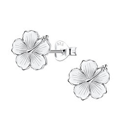 Wholesale Sterling Silver Flower Ear Studs - JD23261