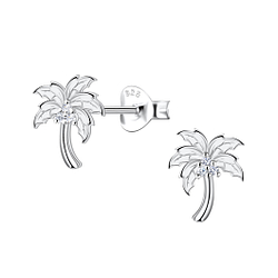Wholesale Sterling Silver Coconut Tree Ear Studs - JD23262