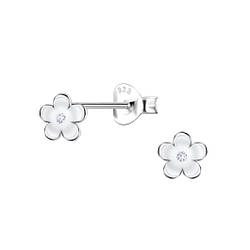 Wholesale Sterling Silver Flower Ear Studs - JD22660