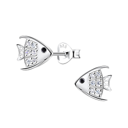 Wholesale Sterling Silver Fish Ear Studs - JD23437