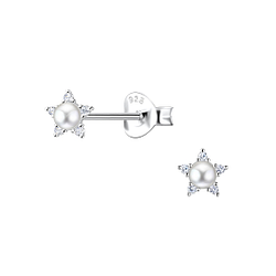 Wholesale Sterling Silver Star Ear Studs - JD23287