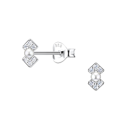 Wholesale Sterling Silver Geometric Ear Studs - JD23291
