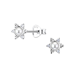 Wholesale Sterling Silver Sun Ear Studs - JD23304