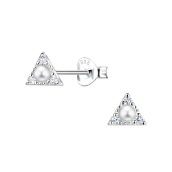 Wholesale Sterling Silver Triangle Ear Studs - JD23312