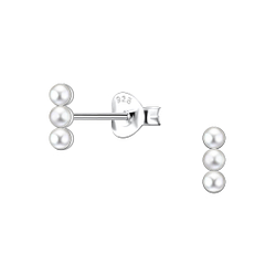 Wholesale Sterling Silver Bar Ear Studs - JD23316