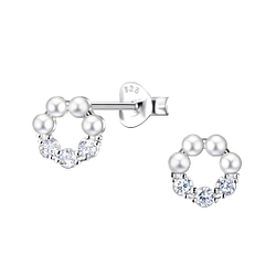 Wholesale Sterling Silver Circle Ear Studs - JD23321