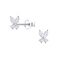 Wholesale Sterling Silver Butterfly Ear Studs - JD23179