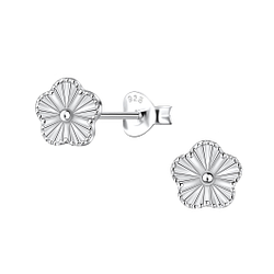 Wholesale Sterling Silver Flower Ear Studs - JD22117