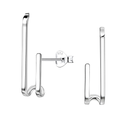 Wholesale Sterling Silver Geometric Ear Studs - JD22172