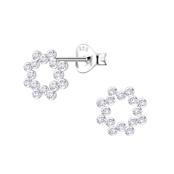 Wholesale Sterling Silver Flower Ear Studs - JD22916
