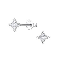 Wholesale Sterling Silver Flower Ear Studs - JD22918