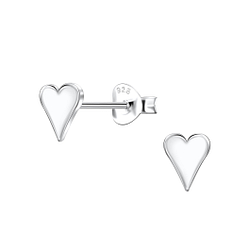 Wholesale Sterling Silver Heart Ear Studs - JD23438