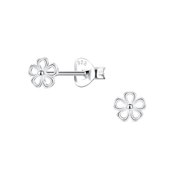 Wholesale Sterling Silver Flower Ear Studs - JD23441