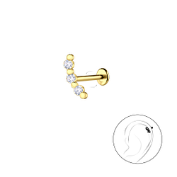 Wholesale Sterling Silver Geometric with Titanium Labret - JD23031