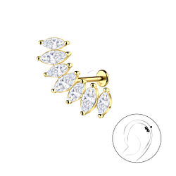 Wholesale Sterling Silver Geometric with Titanium Labret - JD23045