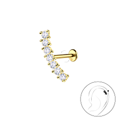 Wholesale Sterling Silver Geometric with Titanium Labret - JD23089