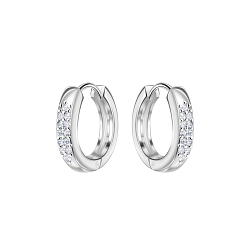 Wholesale 12mm Sterling Silver Huggie Earrings - JD23443