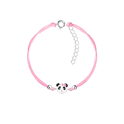Wholesale Sterling Silver Panda Cord Bracelet - JD23161