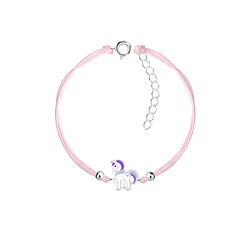 Wholesale Sterling Silver Unicorn Cord Bracelet - JD23160