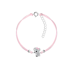 Wholesale Sterling Silver Koala Cord Bracelet - JD9926