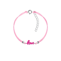 Wholesale Sterling Silver Love Cord Bracelet - JD23167