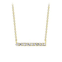 Wholesale Sterling Silver Bar Necklace - JD21893