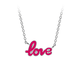 Wholesale Sterling Silver Love Necklace - JD22389