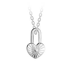 Wholesale Sterling Silver Heart Necklace - JD23450