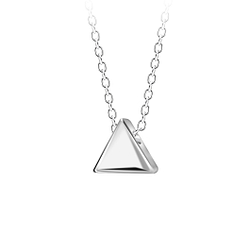 Wholesale Sterling Silver Triangle Neckalce - JD23573 Wholesale Sterling Silver Triangle Neckalce - JD23573