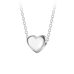 Wholesale Sterling Silver Heart Necklace - JD23574