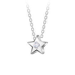 Wholesale Sterling Silver Star Neckalce - JD23594