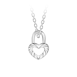 Wholesale Sterling Silver Heart Necklace - JD23448