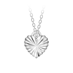 Wholesale Sterling Silver Heart Necklace - JD23451