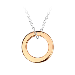 Wholesale Sterling Silver Circle Necklace - JD23460