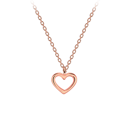 Wholesale Sterling Silver Heart Necklace - JD23191