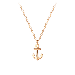 Wholesale Sterling Silver Anchor Necklace - JD23196